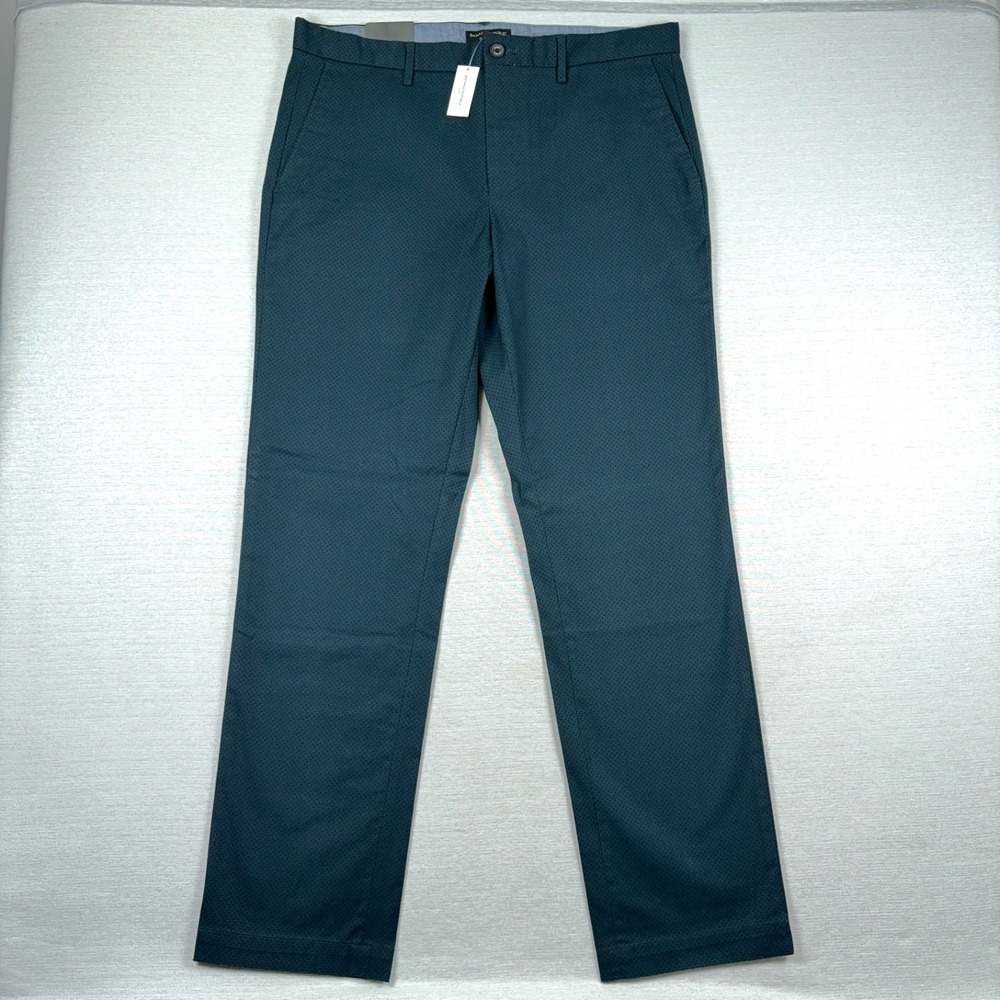 Banana Republic Aiden Stretch Chino SLIM FIT Pants Mens 36x34 Teal Straight NEW